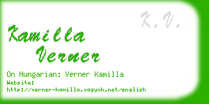 kamilla verner business card